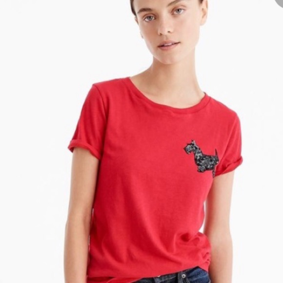 J Crew Sequins Terrier T-shirt - Picture 2 of 7